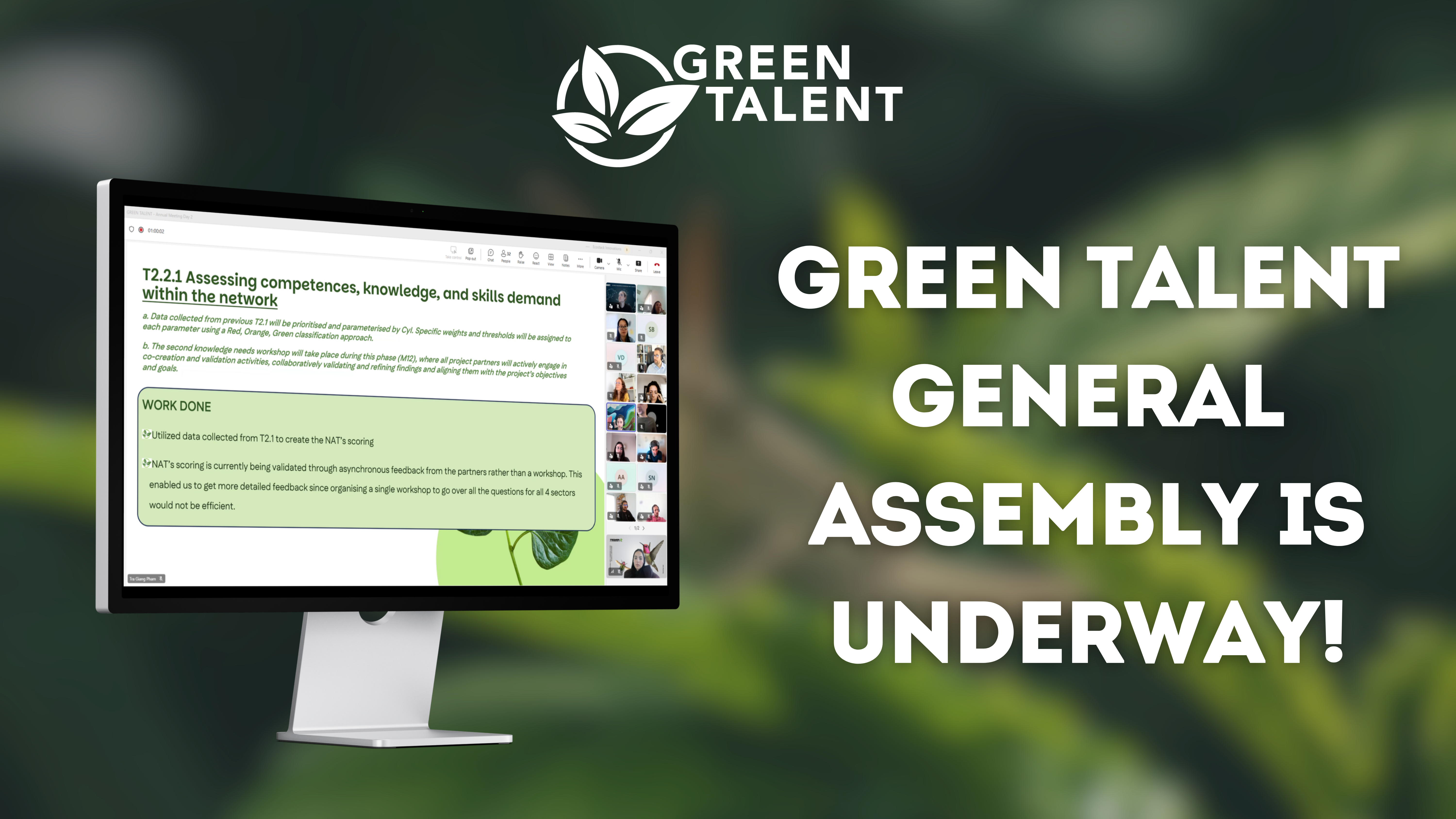 Featured image for article: Green Talent’s Annual General Meeting is underway!